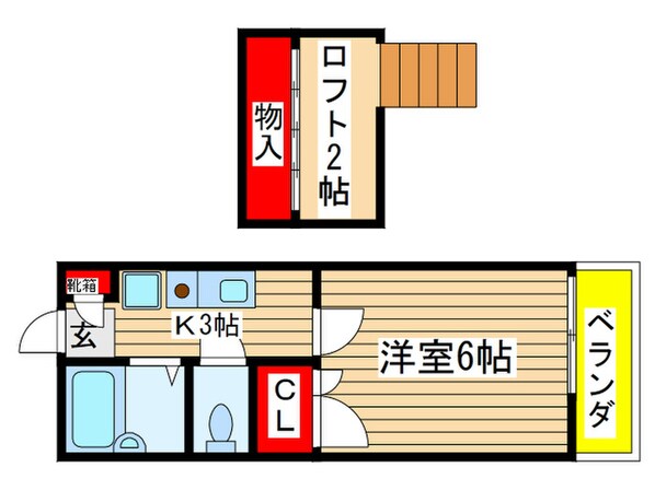 ビュ－ティフルハイツＡの物件間取画像